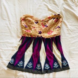 Anthropologie Strapless Top M